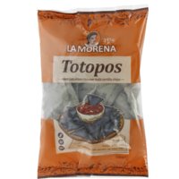 Een afbeelding van La Morena Totopos blauwe mais tortilla chips