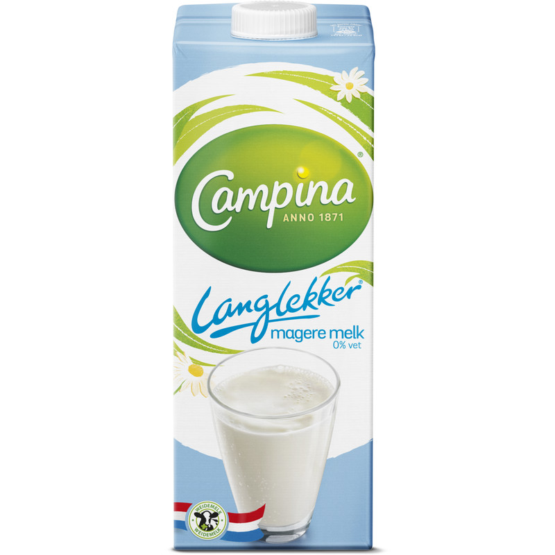 Een afbeelding van Campina Langlekker magere melk 0% vet