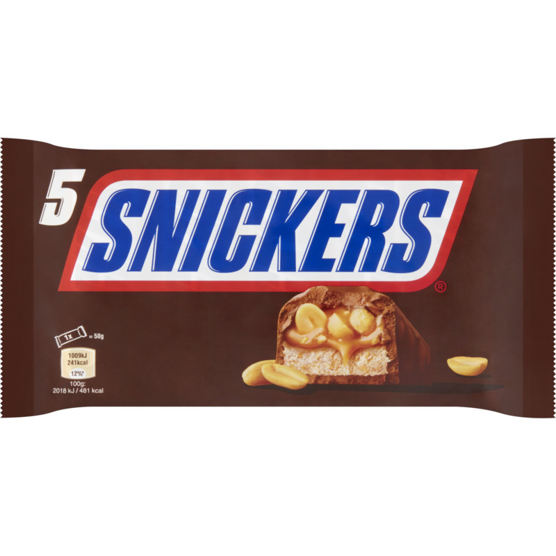 Een afbeelding van Snickers Chocolade reep 5-pack