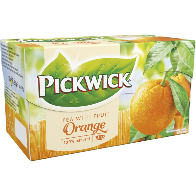 Een afbeelding van Pickwick Tea with fruit orange