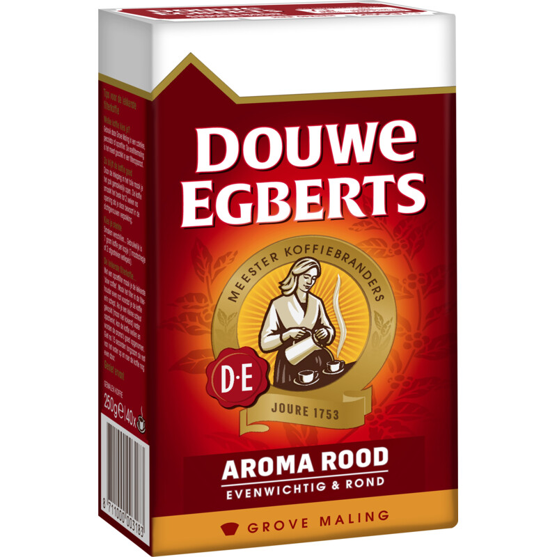 Een afbeelding van Douwe Egberts Aroma rood grove maling filterkoffie