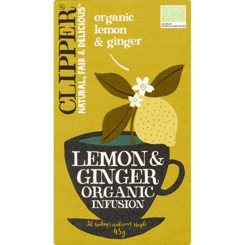 Een afbeelding van Clipper Lemon & Ginger organic infusion
