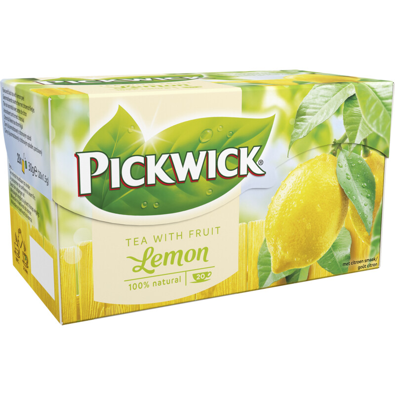 Een afbeelding van Pickwick Tea with fruit lemon