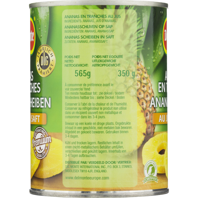 Een afbeelding van Del Monte Ananasschijven op sap