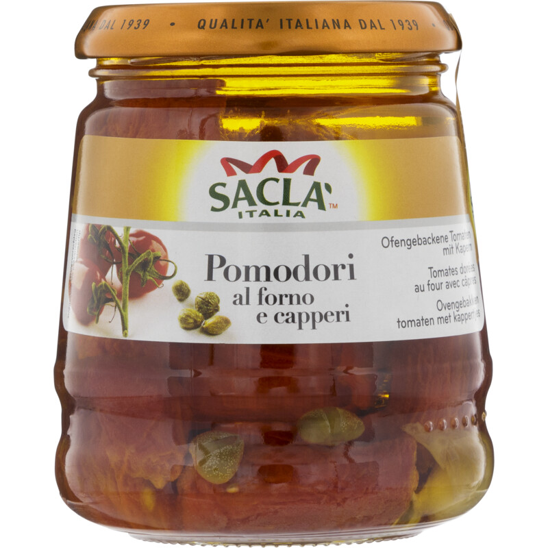 Een afbeelding van Sacla Pomodori al forno capperi
