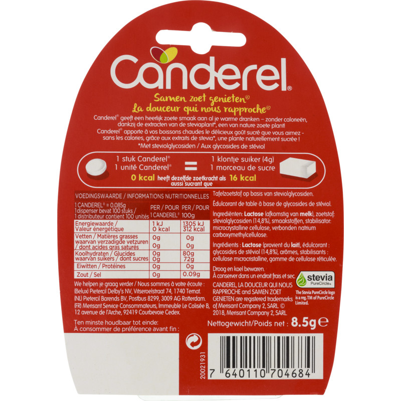 Een afbeelding van Canderel Green zoetjes