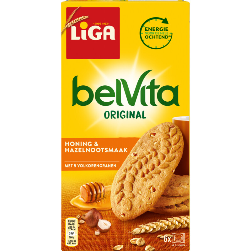 Een afbeelding van Liga Belvita honing & hazelnoot koekjes