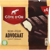 Een afbeelding van Côte d'Or Reep puur met advocaat 4-pack