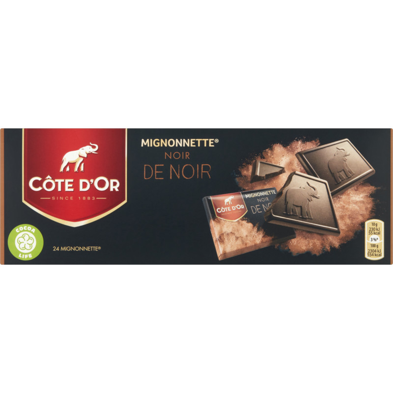 Een afbeelding van Côte d'Or Mignonnette chocolaatjes noir de noir