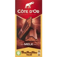 Een afbeelding van Côte d'Or Bonbonbloc chocolade reep praliné melk