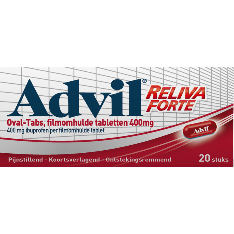 Een afbeelding van Advil Reliva forte oval-tabs 400mg