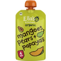 Een afbeelding van Ella's Kitchen Mango's, peren + papaya's 4+ bio