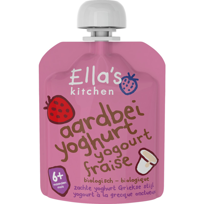 Een afbeelding van Ella's kitchen Aardbeien yoghurt 6+ bio