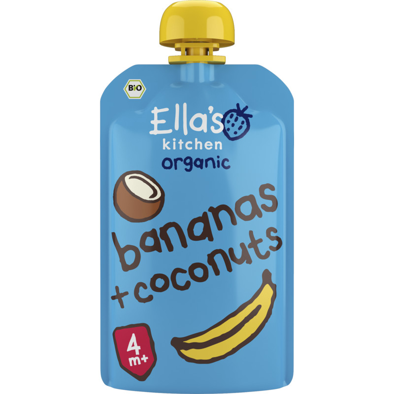Een afbeelding van Ella's Kitchen Bananen + kokos 4+ bio