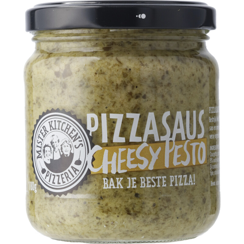 Een afbeelding van Mister kitchen's Pizzasaus Cheesy Pesto