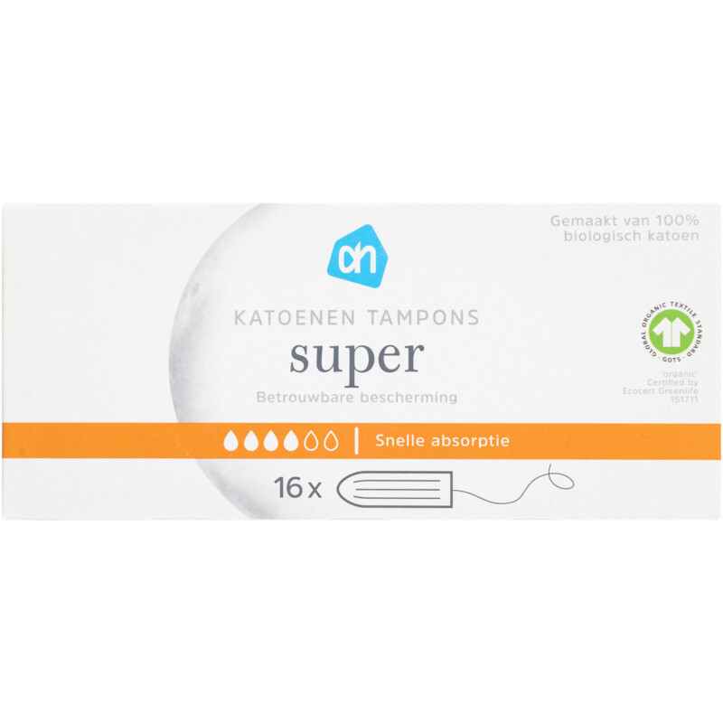 Een afbeelding van AH Katoenen tampons super