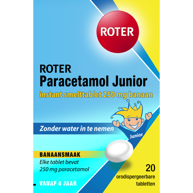 Een afbeelding van Roter Paracetamol junior 250 mg smelttabletten