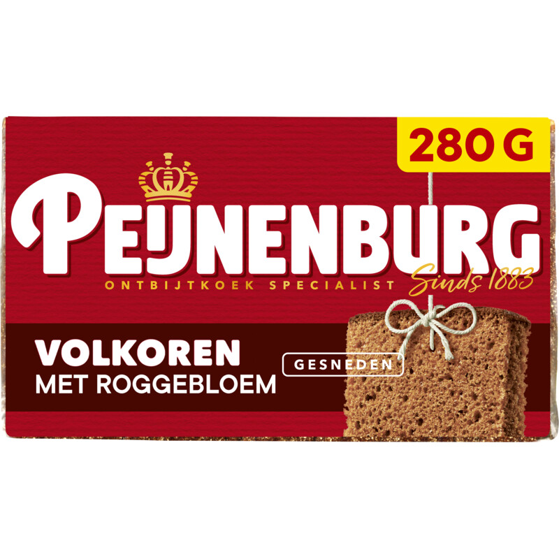 Een afbeelding van Peijnenburg Ontbijtkoek volkoren gesneden