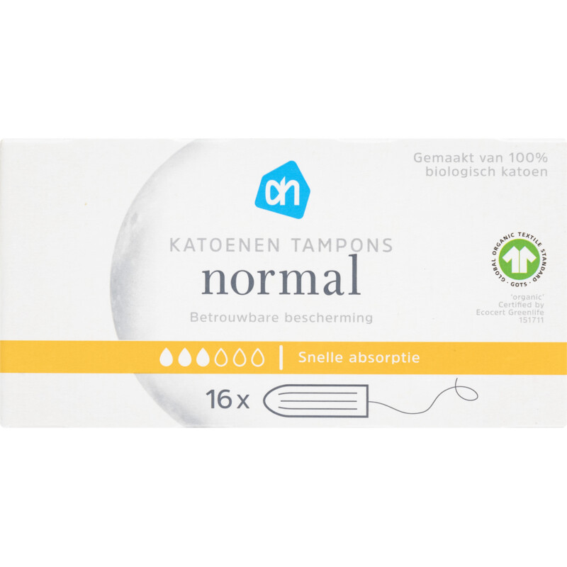 Een afbeelding van AH Katoenen tampons normal