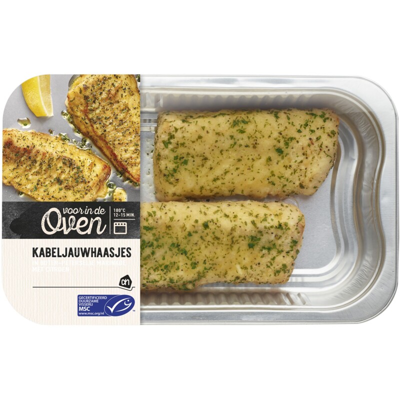 Een afbeelding van AH Voor in de oven kabeljauwhaasjes