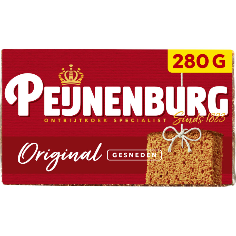 Een afbeelding van Peijnenburg ontbijtkoek gesneden