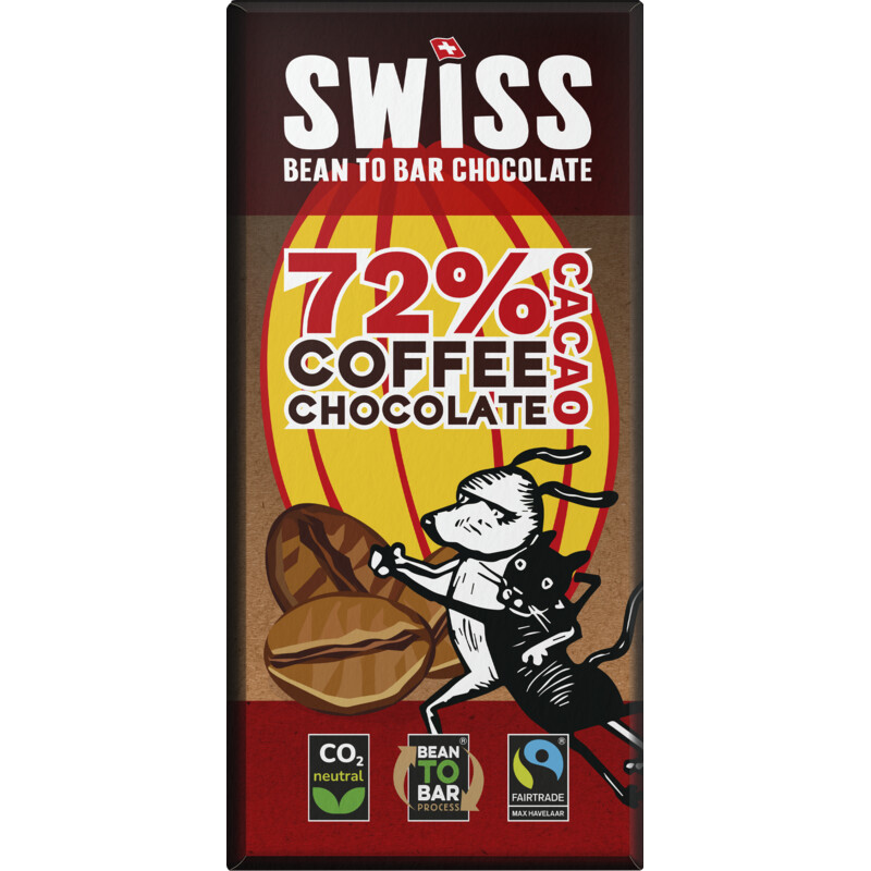 Een afbeelding van Swiss 72% Chocolade Noir Cafe