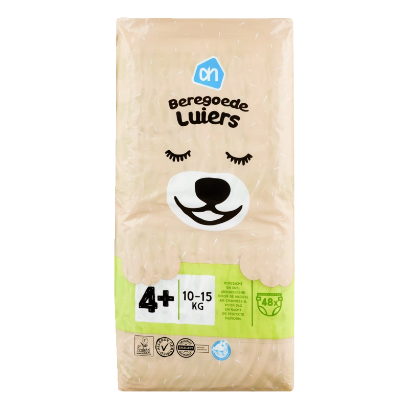 Beregoede luiers maxi plus maat 4+