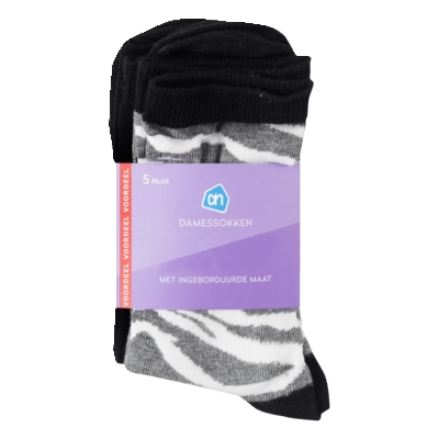 pdp-image-AH Dames sok 5pack zwart grijs 35-38