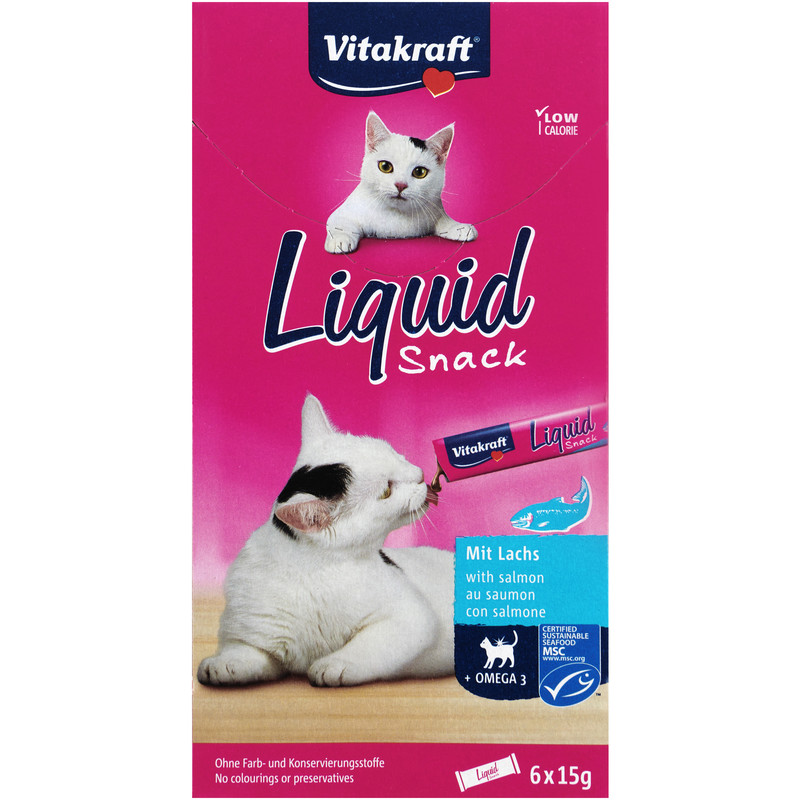 Een afbeelding van Vitakraft Liquid snack zalm & omega