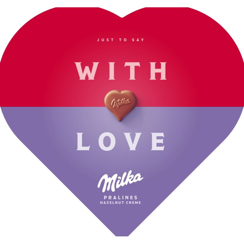Milka With love pralines hazelnut créme