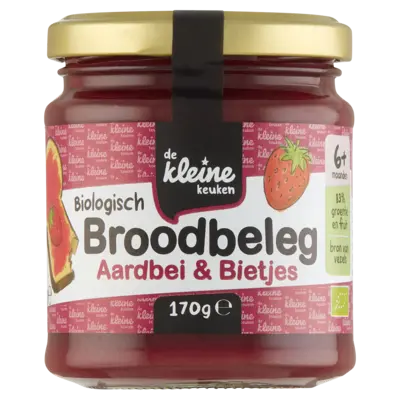 pdp-image-De Kleine Keuken Biologisch broodbeleg aardbei & biet 6m+