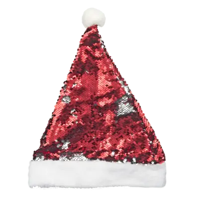 pdp-image-Folat Kerstmuts 2-kanten pailetten rood zilver