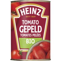 Een afbeelding van Heinz Tomaten gepeld biologisch