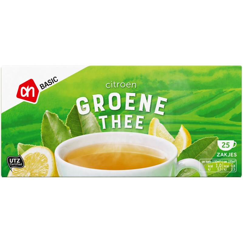 AH BASIC Green tea lemon bestellen | Albert Heijn