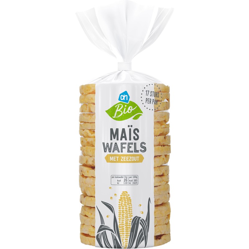 Een afbeelding van AH Biologisch Maiswafels met zeezout