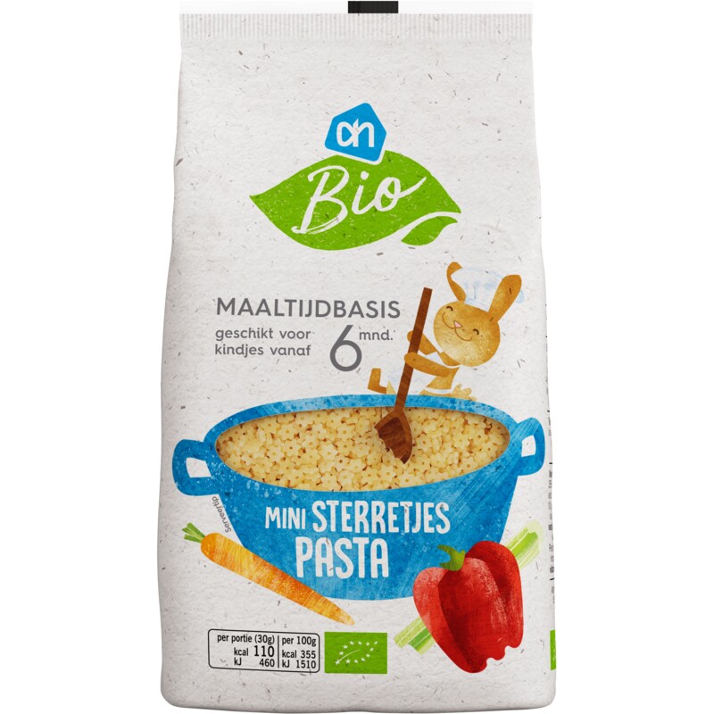 Een afbeelding van AH Biologisch Mini pasta sterretjes 6+