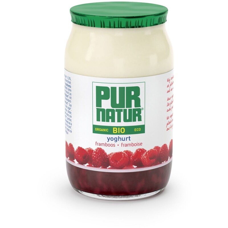 Een afbeelding van Pur Natur Bio yoghurt framboos