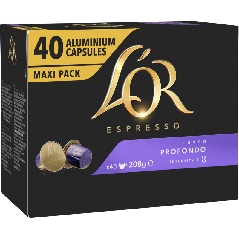 Een afbeelding van L'OR Lungo profondo capsules maxi pack