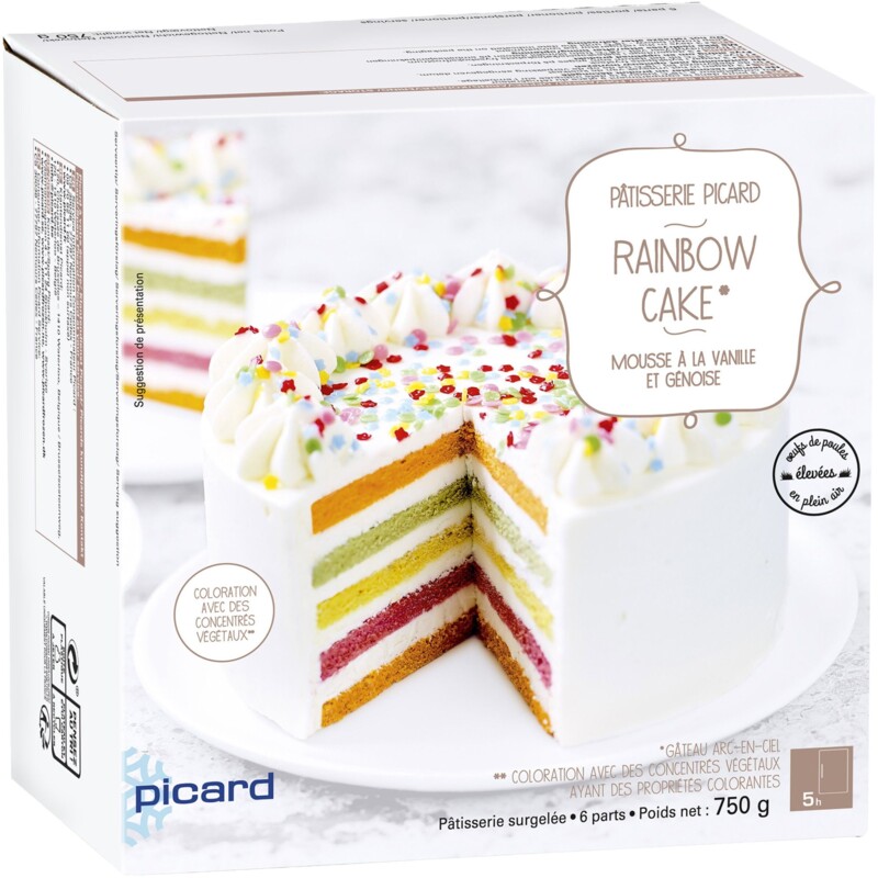Een afbeelding van Picard rainbow cake