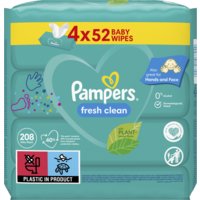 Albert Heijn Pampers Fresh clean babydoekjes 4-pack aanbieding