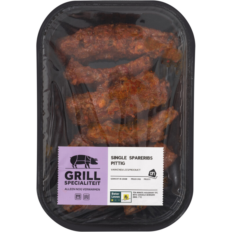 Een afbeelding van AH Grill & steak spareribs pittig