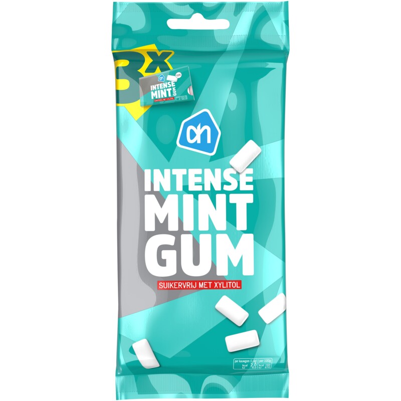 Een afbeelding van AH Intense mint gum suikervrij