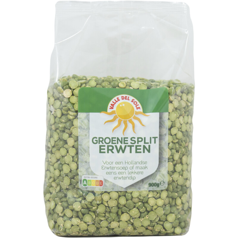 Een afbeelding van Valle del sole Groene spliterwten