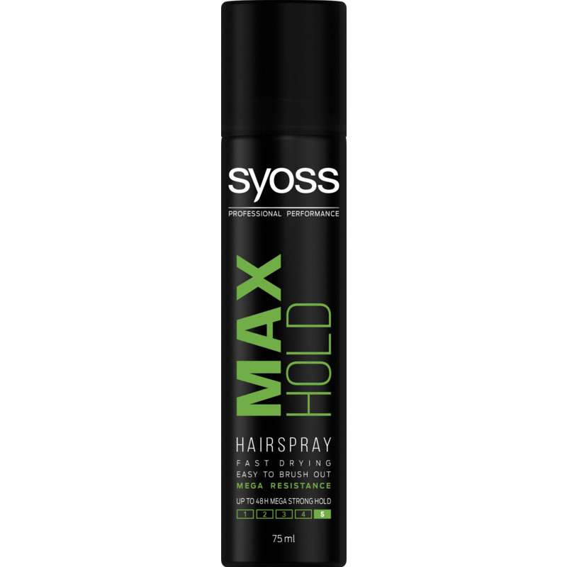 Een afbeelding van Syoss Styling hairspray max hold pocketsize