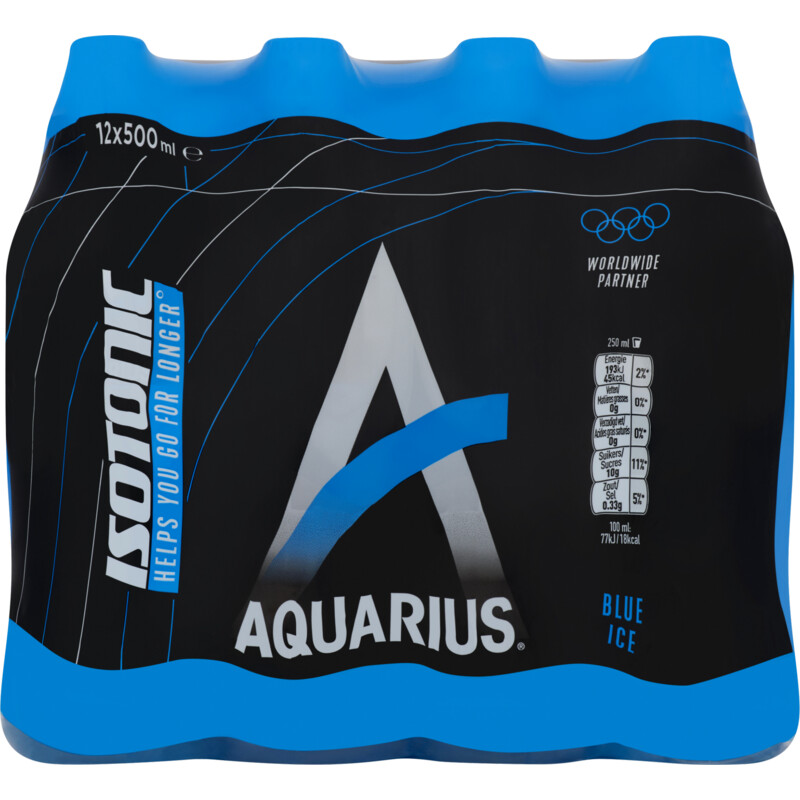 Een afbeelding van Aquarius blue berry iso 12-pack