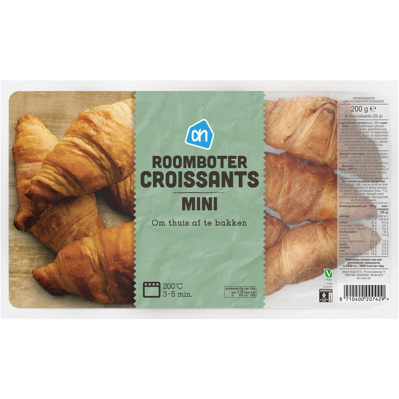 Een afbeelding van AH Roomboter croissants mini