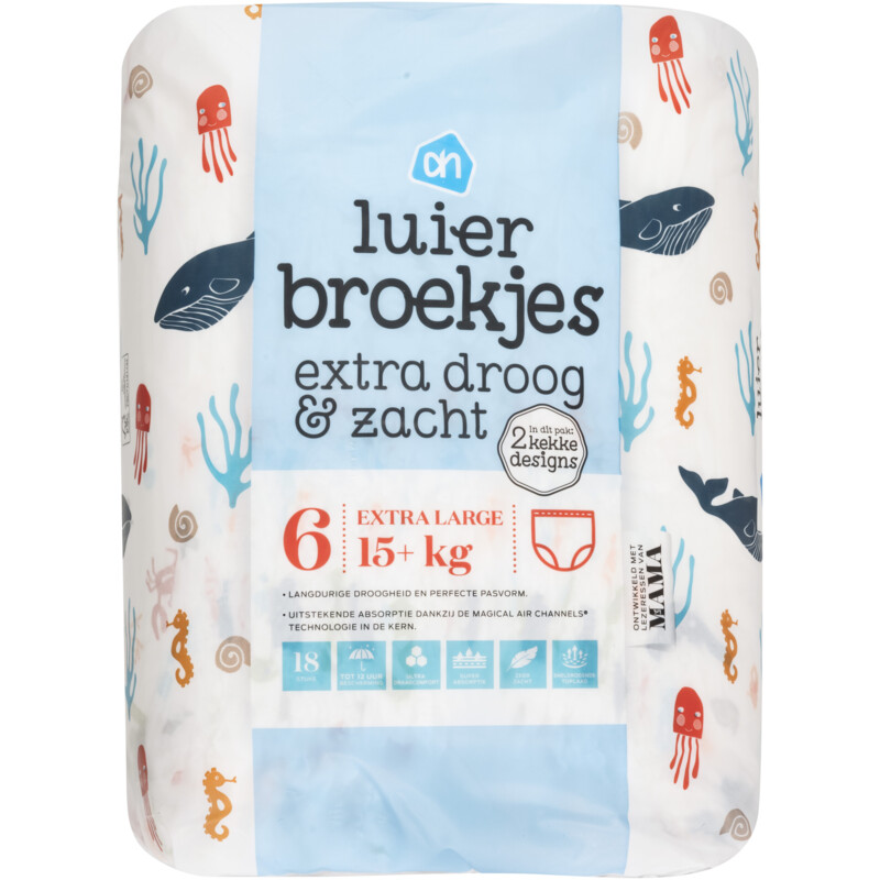 Een afbeelding van AH Extra droog & zacht luierbroekjes 6