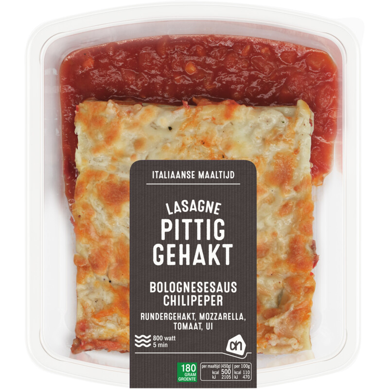 Een afbeelding van Ah v lasagne pit gehakt