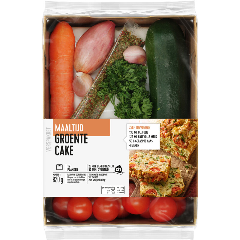 Een afbeelding van Ah verspakket groentecake 800 gram