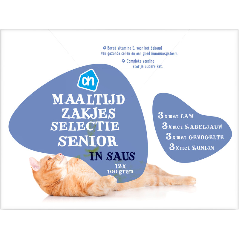 Een afbeelding van AH Maaltijdzakjes selectie senior in saus
